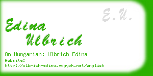 edina ulbrich business card